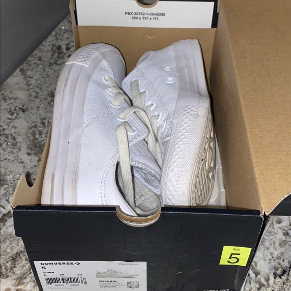 White leather converse